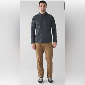 Lululemon Bonded Voyage Long Sleeve Button Down Stripped XL